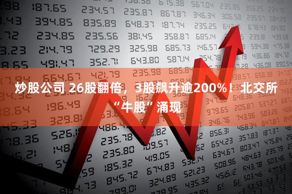 炒股公司 26股翻倍，3股飙升逾200%！北交所“牛股”涌现